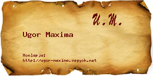 Ugor Maxima névjegykártya